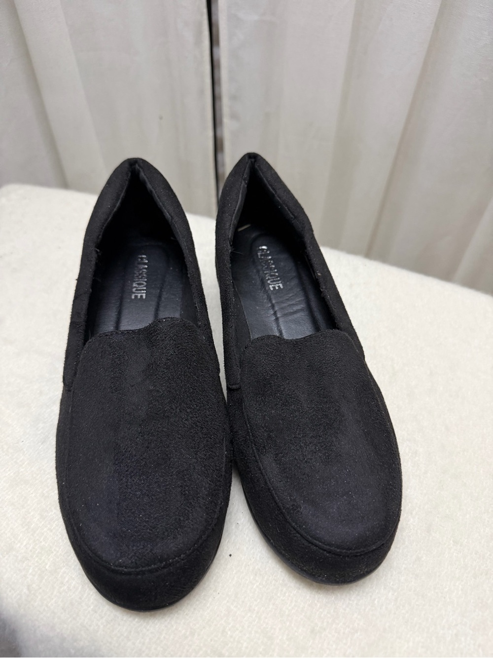 Women's Black Slip-On Loafers by